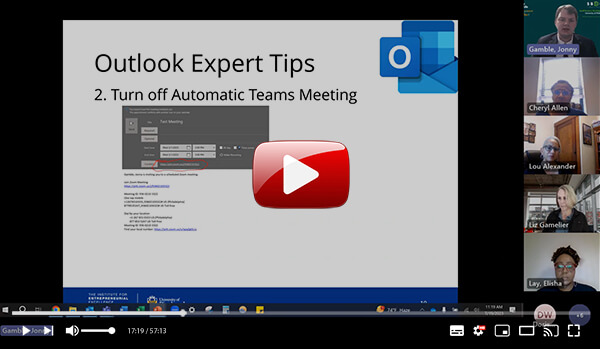 webinar tips tricks outlook